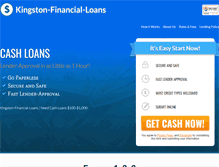Tablet Screenshot of kingstonfinancialloans.com